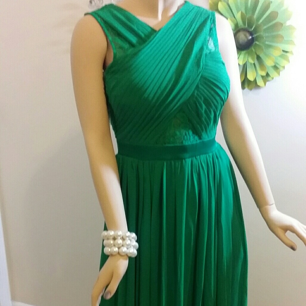Green evening  dress